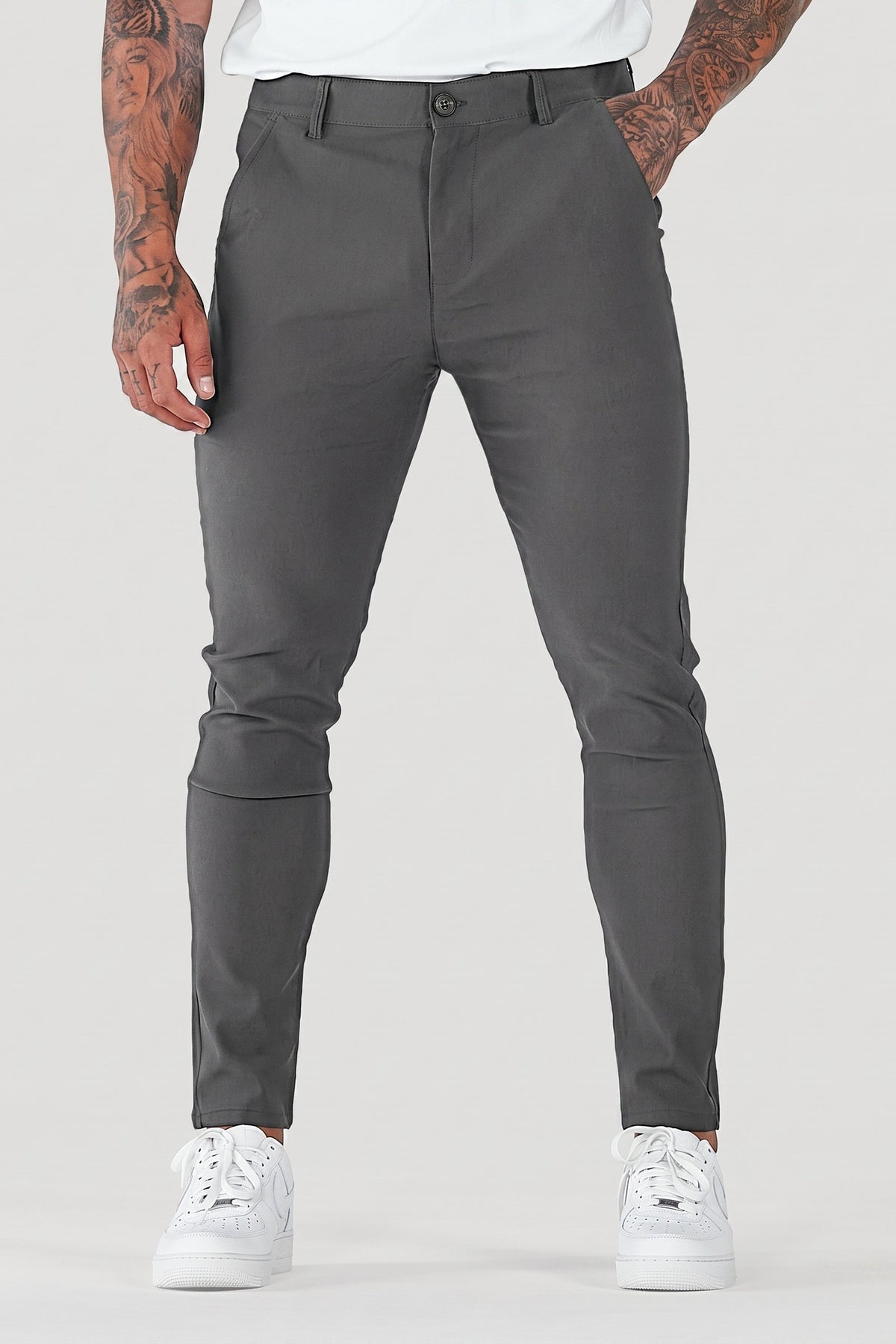Men's Tailored Pants Slim Fit Classic Style Versatile Everyday Wear