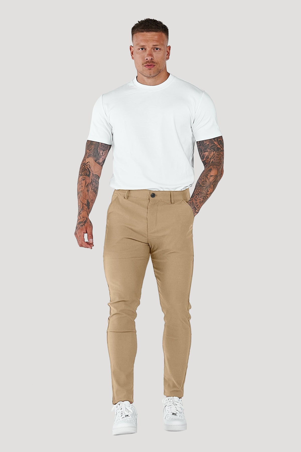 Men's Tailored Pants Slim Fit Classic Style Versatile Everyday Wear