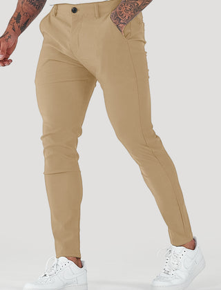 Men's Tailored Pants Slim Fit Classic Style Versatile Everyday Wear