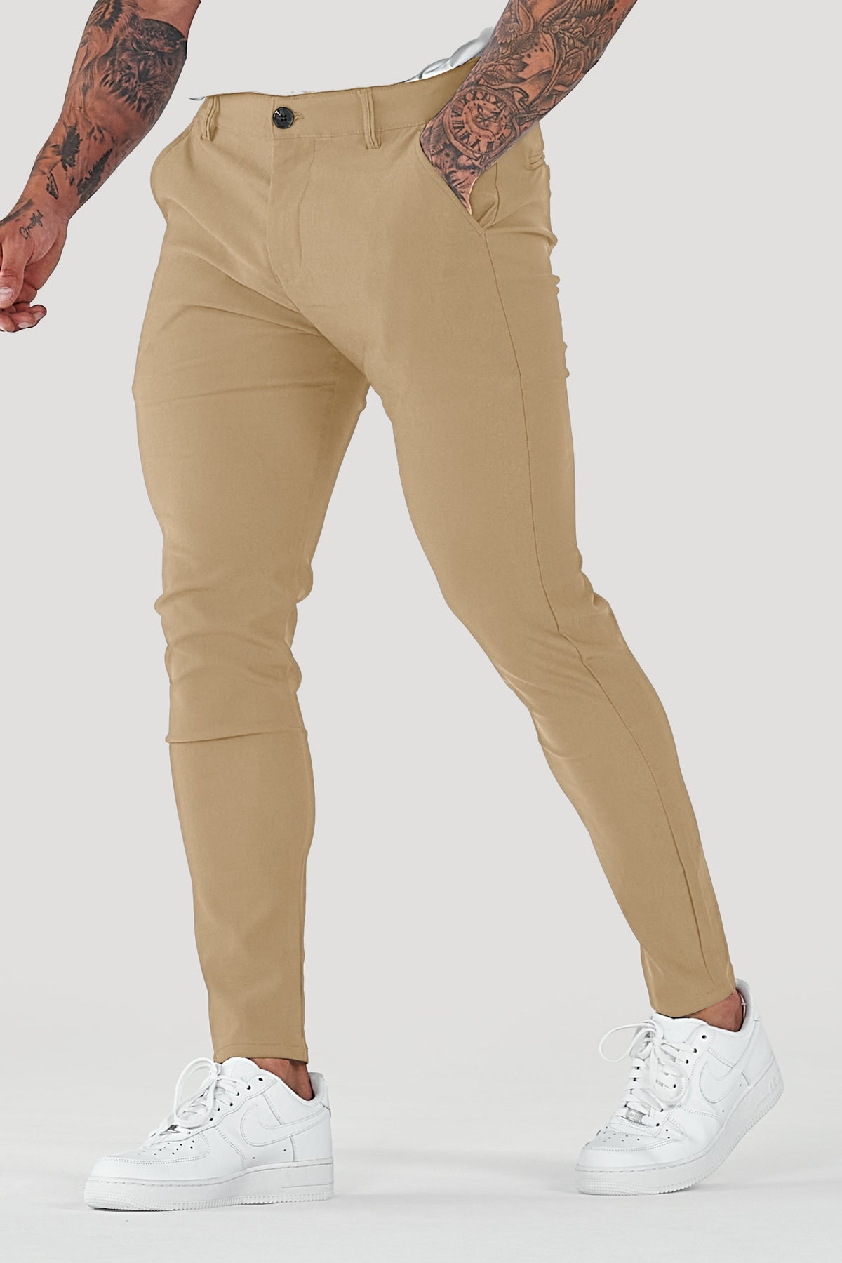 Men's Tailored Pants Slim Fit Classic Style Versatile Everyday Wear