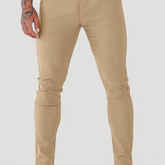 Men's Tailored Pants Slim Fit Classic Style Versatile Everyday Wear