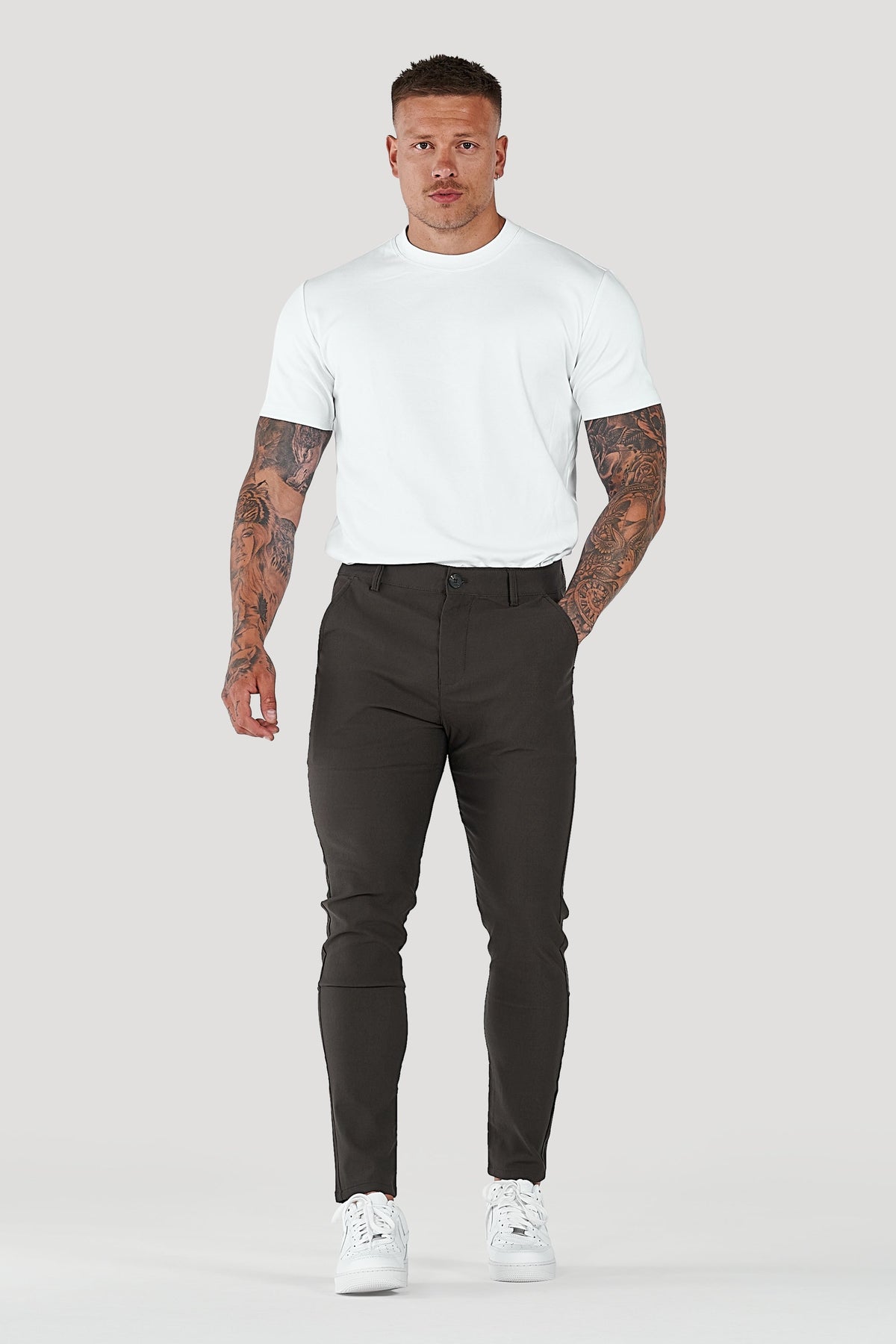 Men's Tailored Pants Slim Fit Classic Style Versatile Everyday Wear