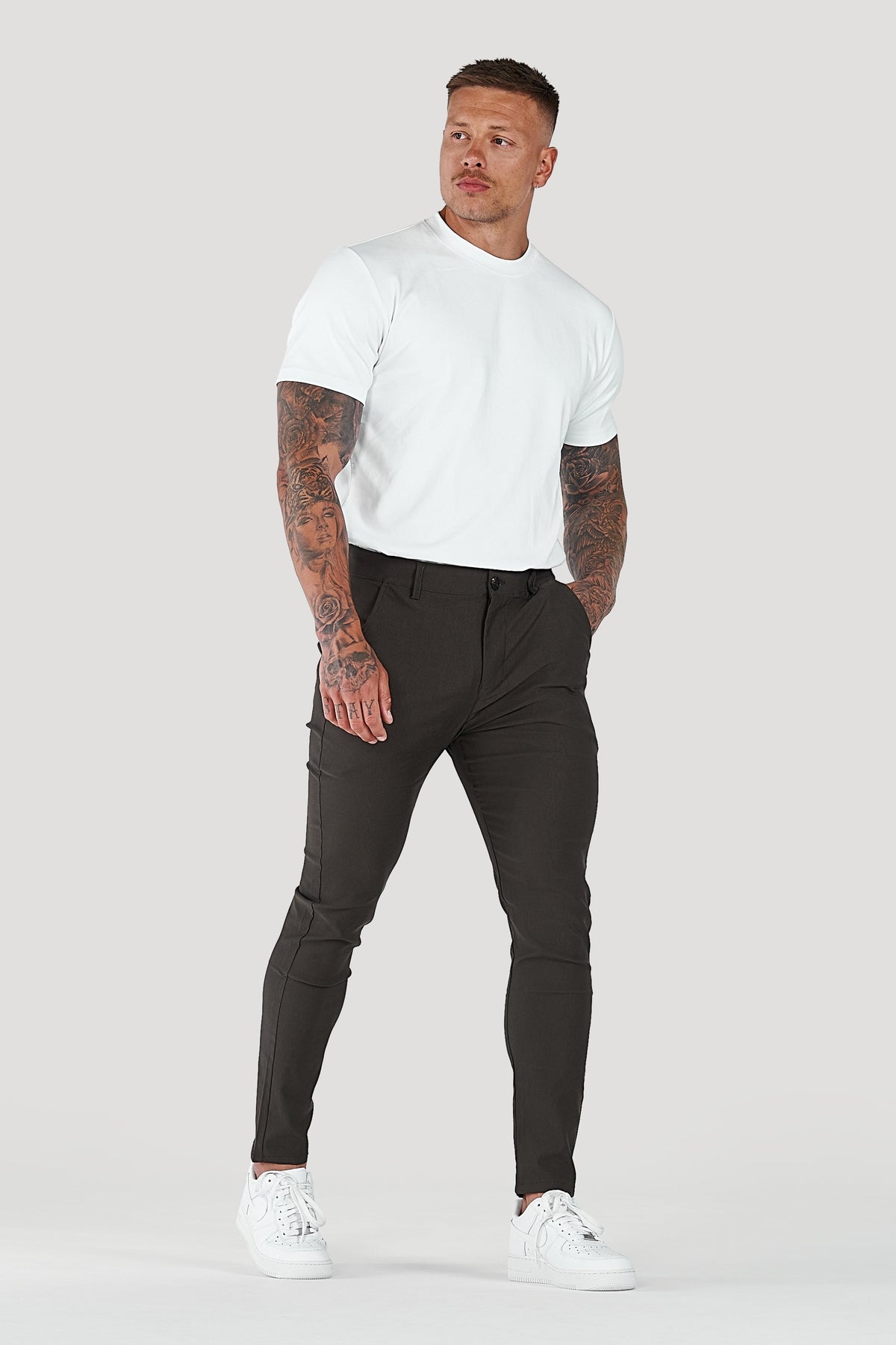 Men's Tailored Pants Slim Fit Classic Style Versatile Everyday Wear