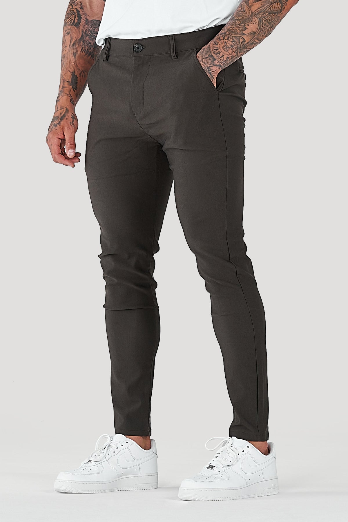 Men's Tailored Pants Slim Fit Classic Style Versatile Everyday Wear