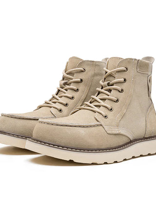 Men's Casual Moc Toe Boots Lace-Up Classic Design Everyday Wear