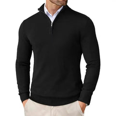 Men's Casual Half-Zip Sweater Relaxed Fit Long Sleeve Classic Everyday