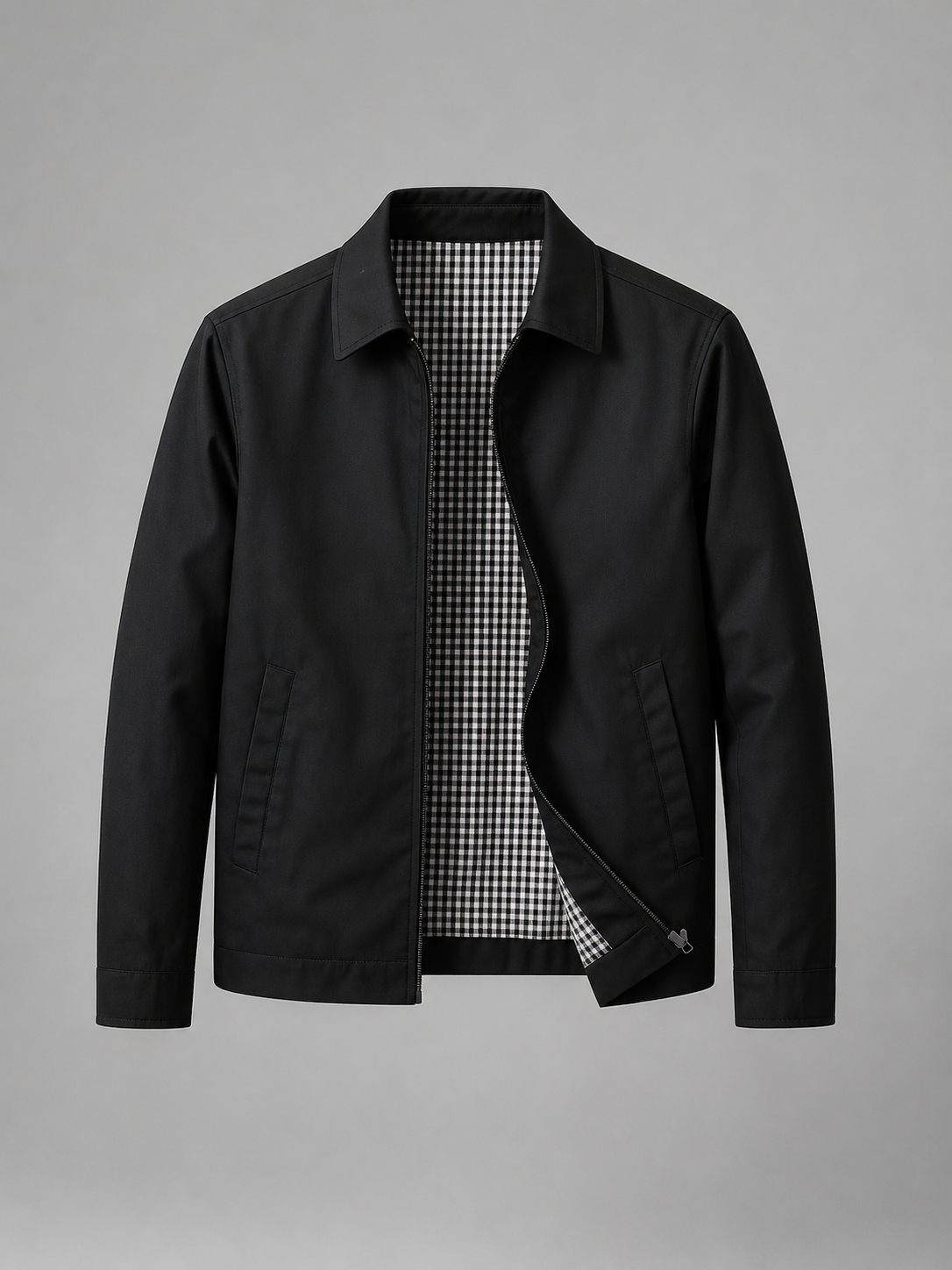 Men's Casual Zip Jacket Smart-Casual British Style Everyday Wear