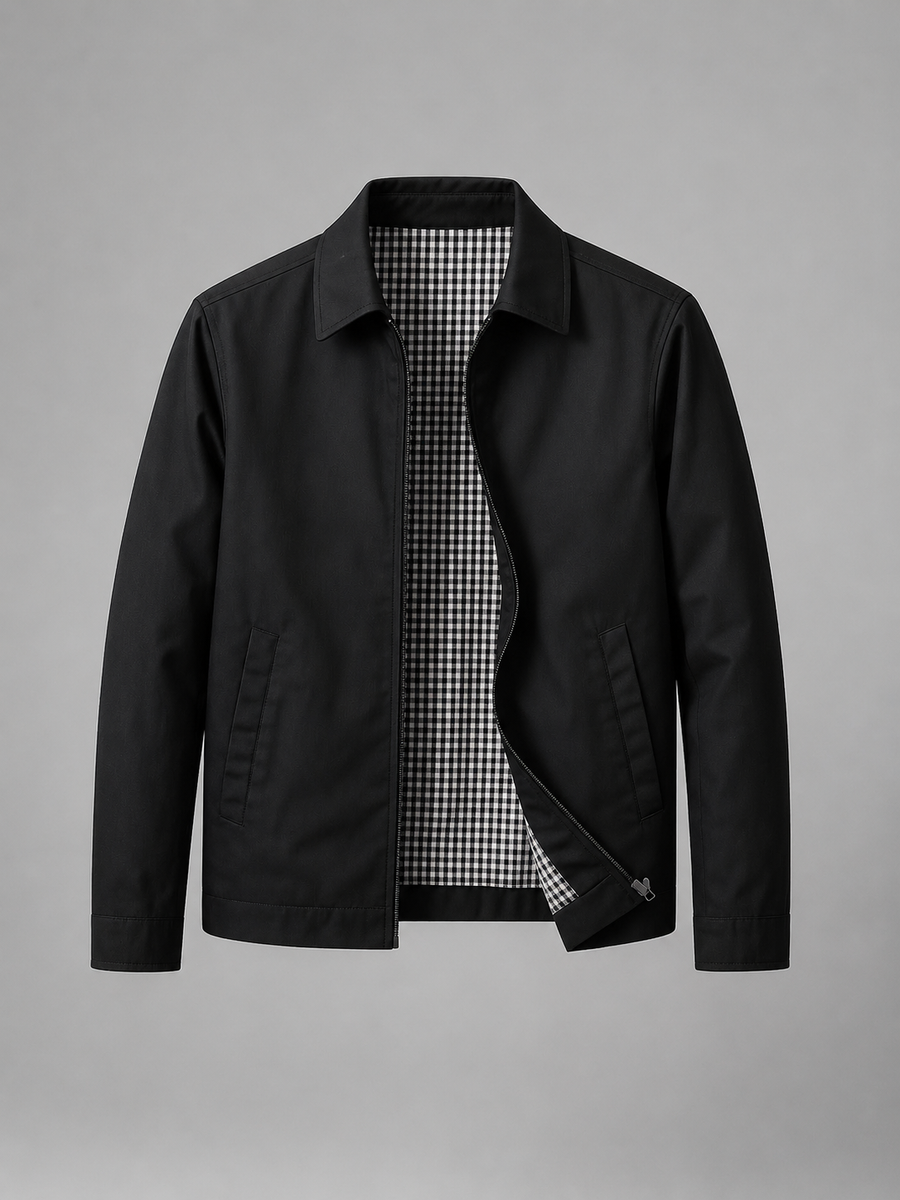 Men's Casual Zip Jacket Smart-Casual British Style Everyday Wear