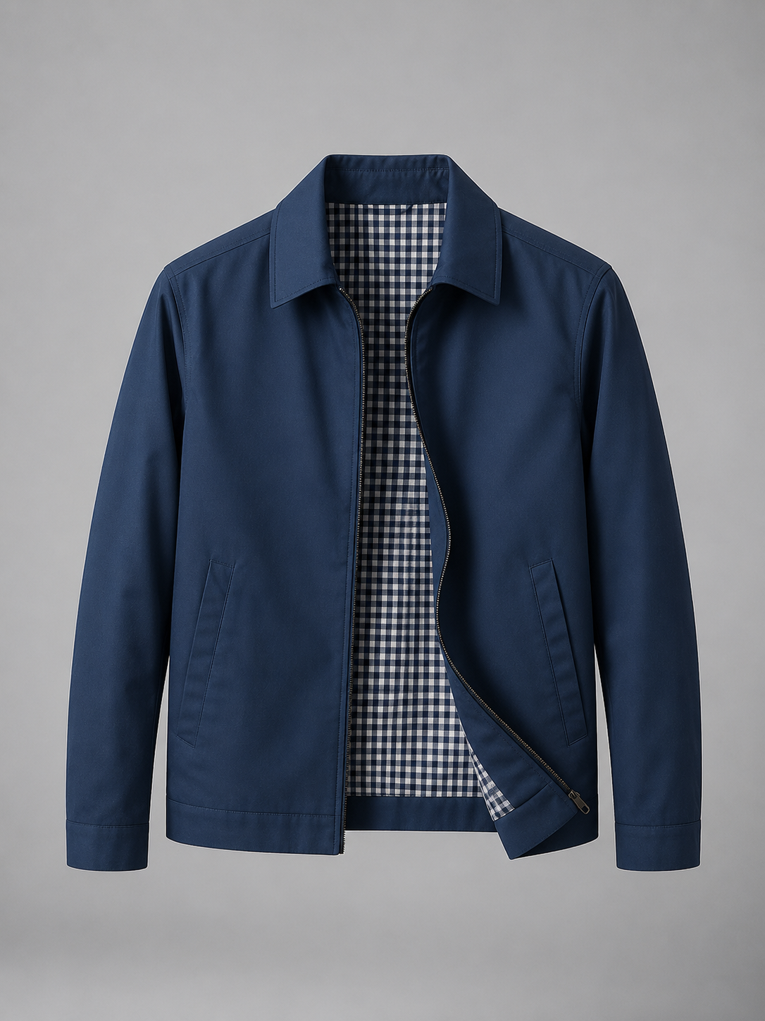 Men's Casual Zip Jacket Smart-Casual British Style Everyday Wear