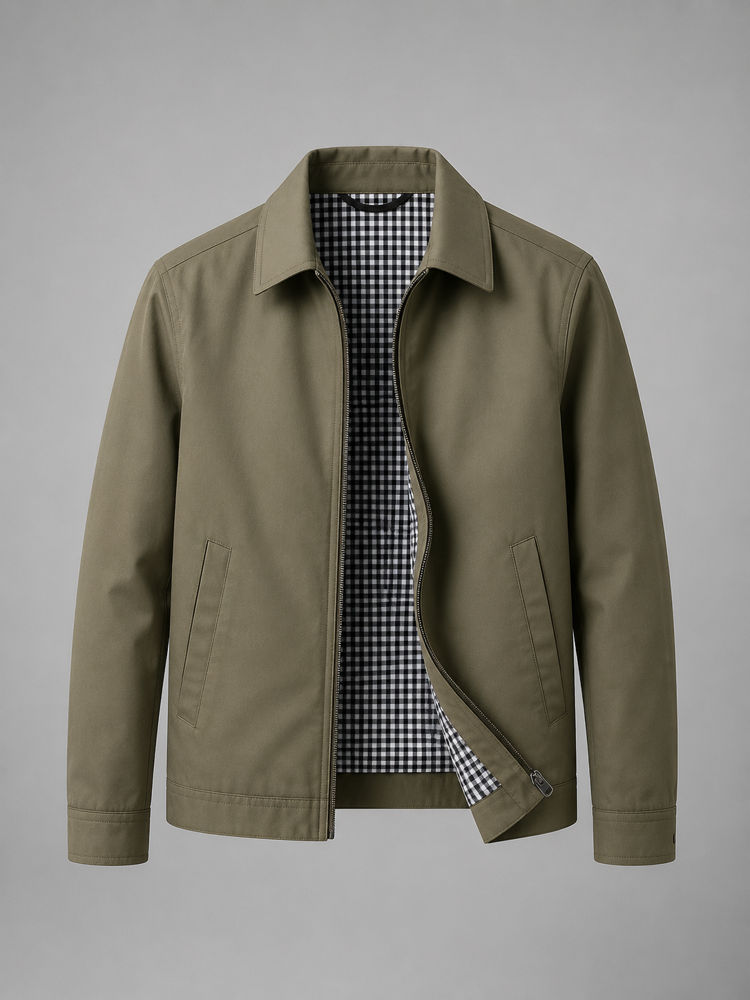 Men's Casual Zip Jacket Smart-Casual British Style Everyday Wear