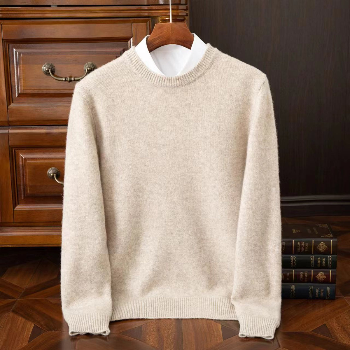 Men's Casual Knit Sweater Long-Sleeve Crew Neck Relaxed Fit Everyday