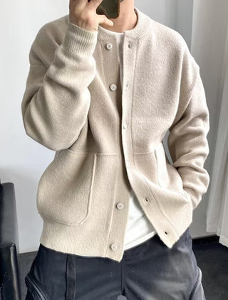 Men's Classic Soft Cardigan Open Front Layering Casual