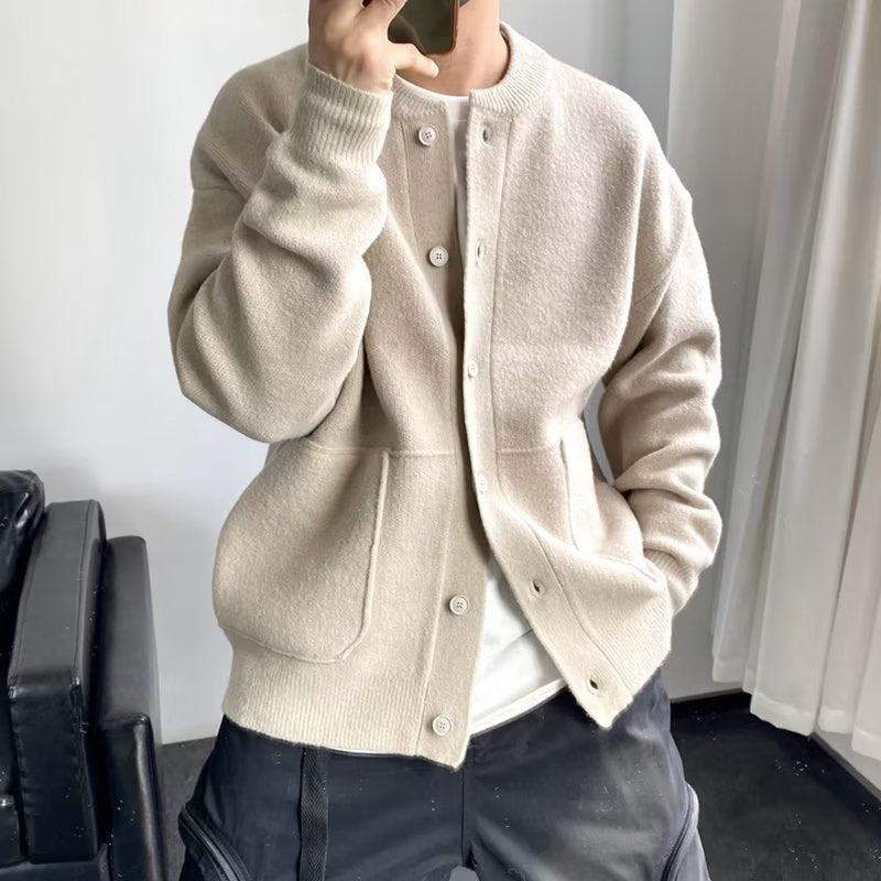 Men's Classic Soft Cardigan Open Front Layering Casual