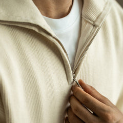 Men's Quarter Zip Pullover Casual Fit Long Sleeve Versatile Everyday