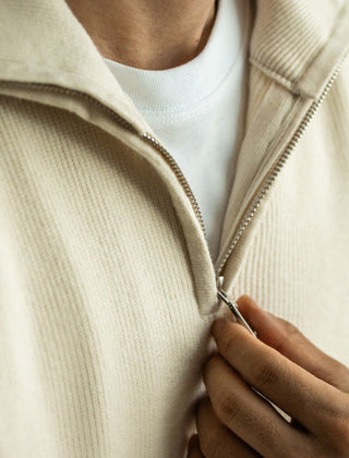 Men's Quarter Zip Pullover Casual Fit Long Sleeve Versatile Everyday