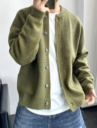 Men's Classic Soft Cardigan Open Front Layering Casual