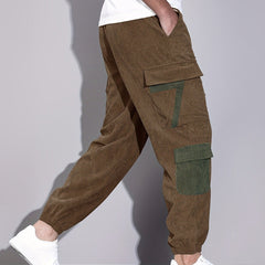 Men's Casual Cargo Joggers Relaxed Fit Multi-Pocket Everyday Activewear