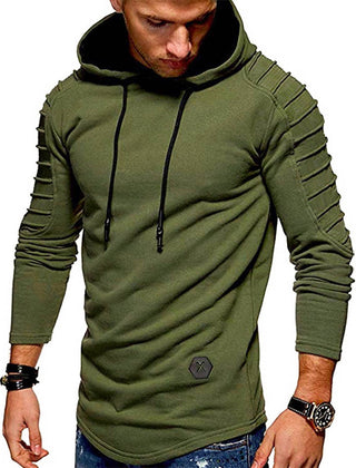 Men's Longline Hoodie Casual Drawstring Long Sleeves Everyday Layering