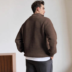 Men's Quarter Zip Pullover Casual Fit Long Sleeve Versatile Everyday