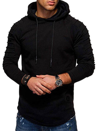 Men's Longline Hoodie Casual Drawstring Long Sleeves Everyday Layering