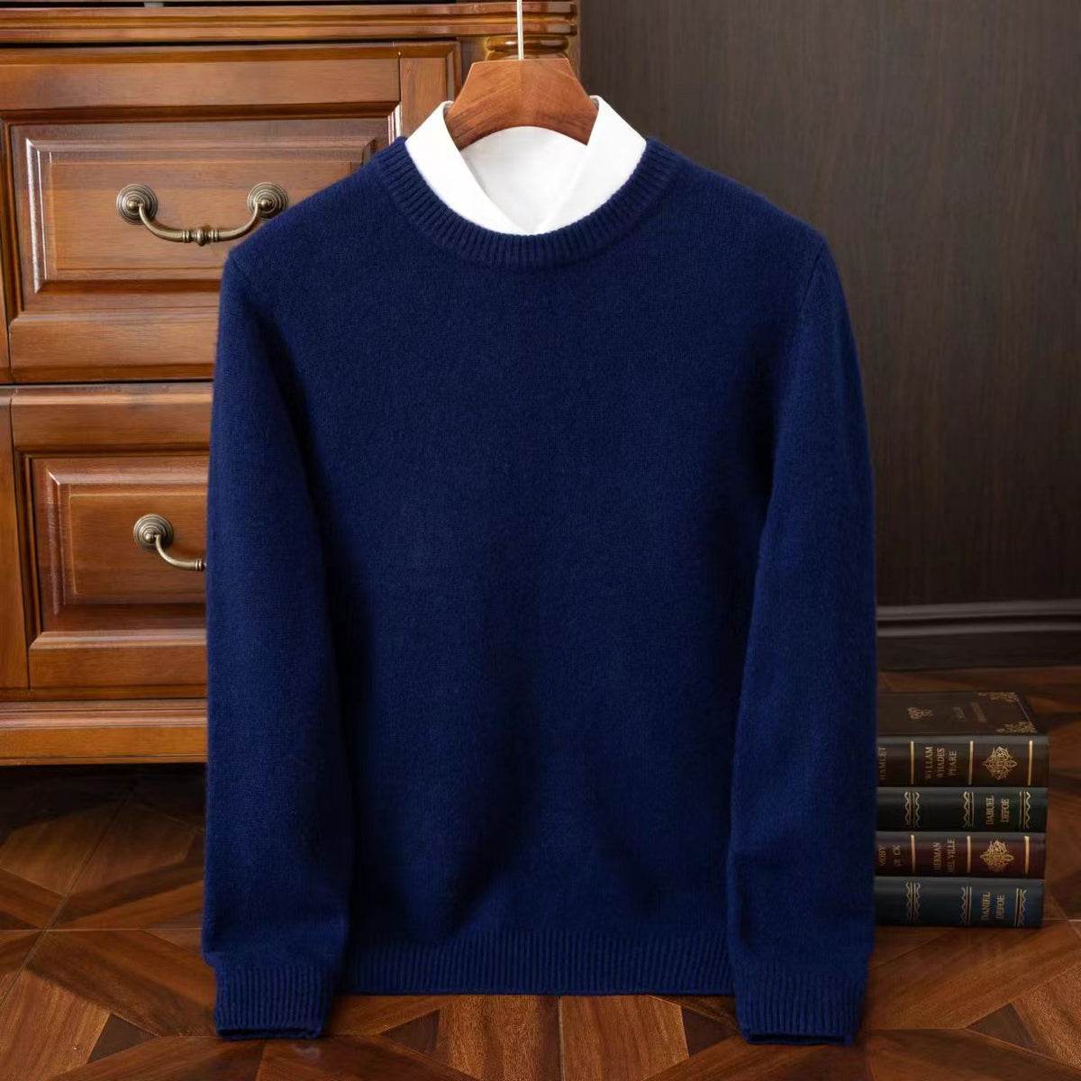 Men's Casual Knit Sweater Long-Sleeve Crew Neck Relaxed Fit Everyday