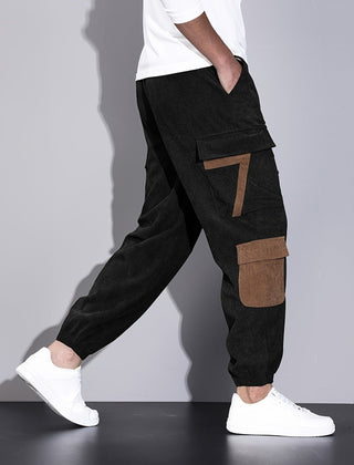 Men's Casual Cargo Joggers Relaxed Fit Multi-Pocket Everyday Activewear