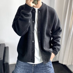 Men's Classic Soft Cardigan Open Front Layering Casual