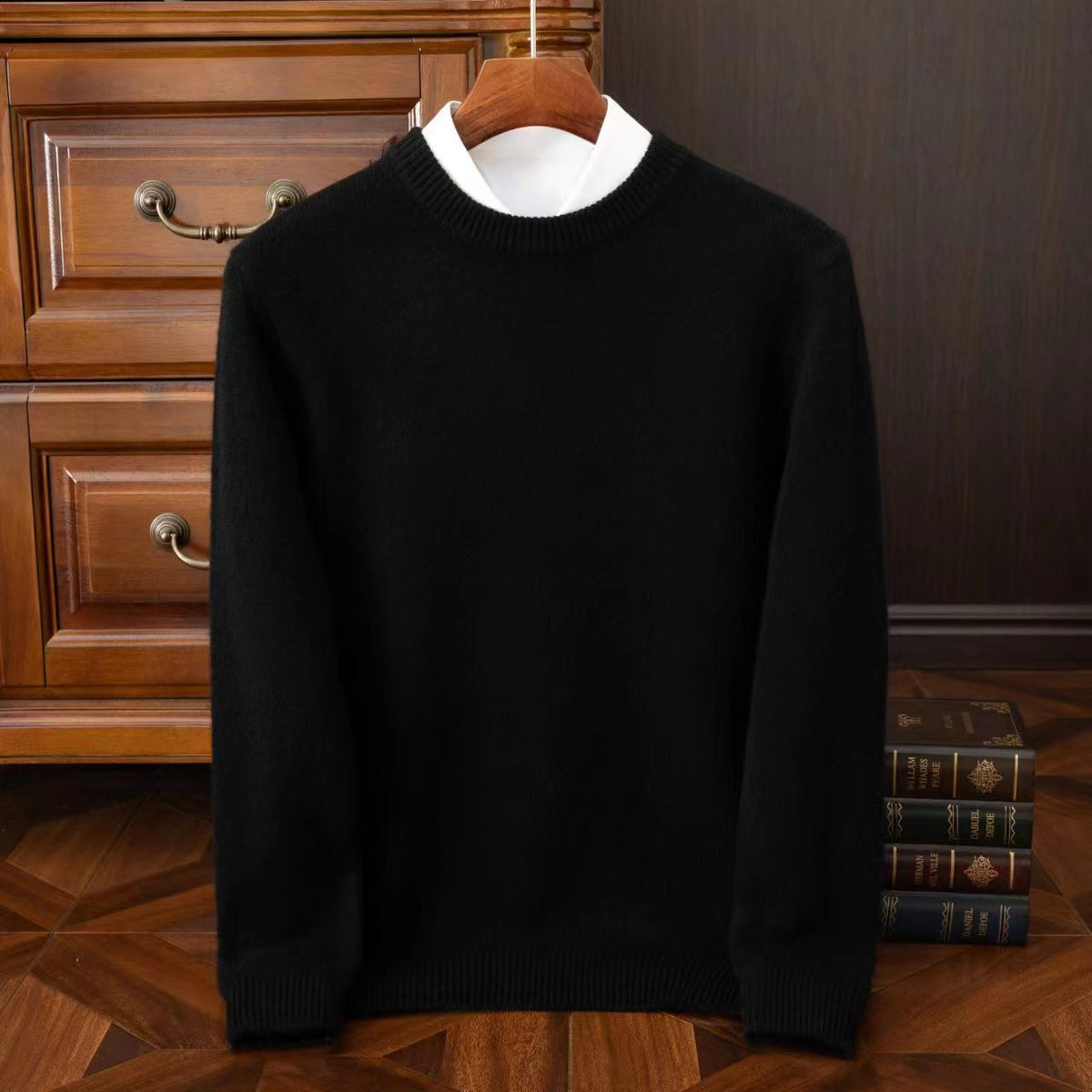 Men's Casual Knit Sweater Long-Sleeve Crew Neck Relaxed Fit Everyday