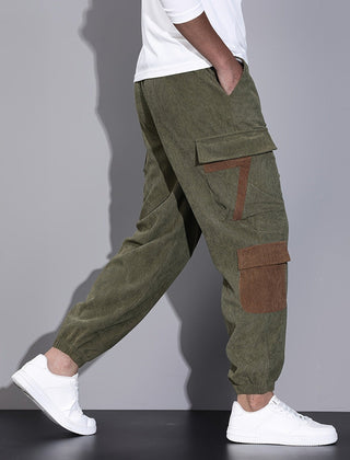 Men's Casual Cargo Joggers Relaxed Fit Multi-Pocket Everyday Activewear