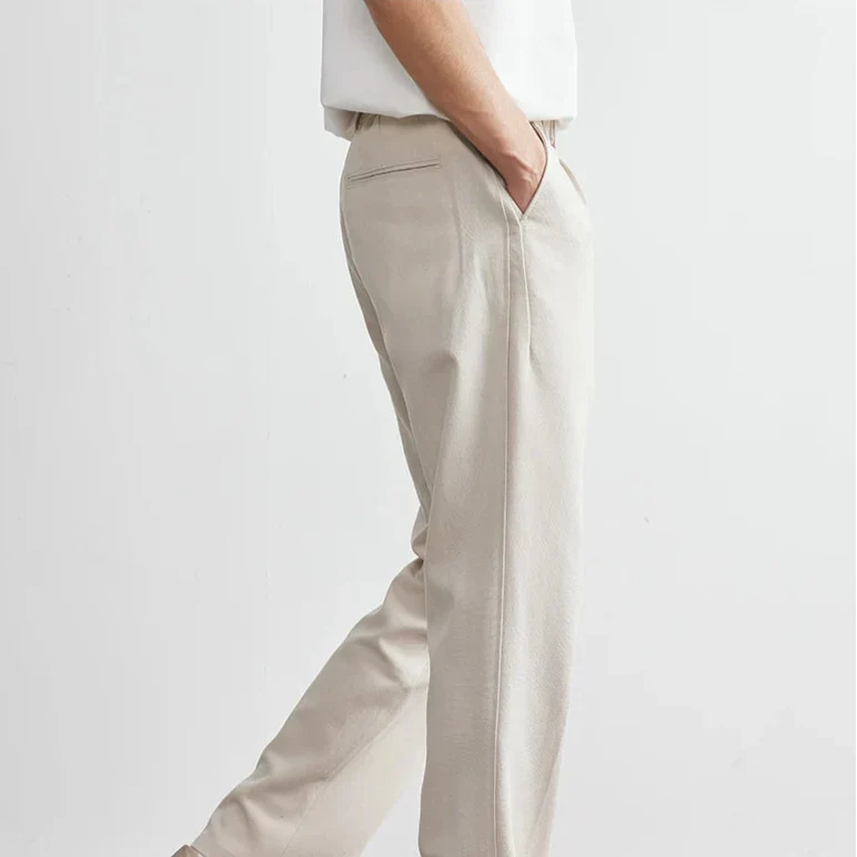 Men's Casual Wide-Leg Pants Relaxed Fit Everyday Smart