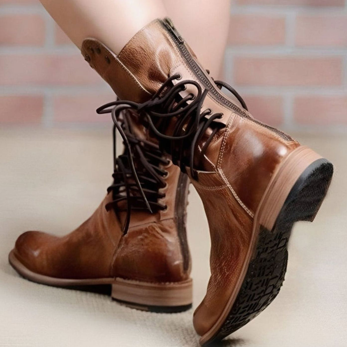 Women's Ankle Boots Lace-Up Studded Trim Stylish Everyday Footwear