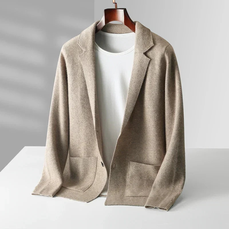 Men's Cozy Open Front Cardigan Long Sleeve Relaxed Fit Layering Casual