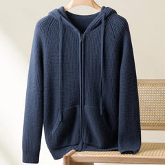 Men's Casual Zip-Up Hoodie Relaxed Fit Long Sleeve Everyday Layering