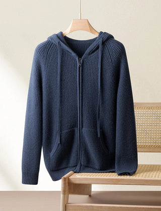 Men's Casual Zip-Up Hoodie Relaxed Fit Long Sleeve Everyday Layering