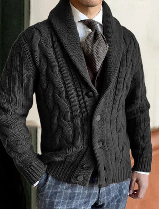Men's Knitted Cardigan Regular Fit Long Sleeve Open Front Casual Layering