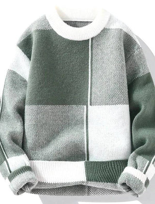 Men's Knit Sweater Relaxed Fit Long Sleeve Crew Neck Casual Everyday