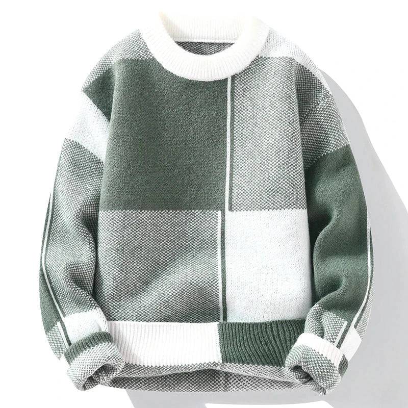 Men's Knit Sweater Relaxed Fit Long Sleeve Crew Neck Casual Everyday