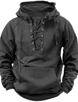 Men's Retro Outdoor Hoodie Relaxed Fit Long Sleeve Pullover Casual Adventure