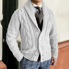 Men's Knitted Cardigan Regular Fit Long Sleeve Open Front Casual Layering