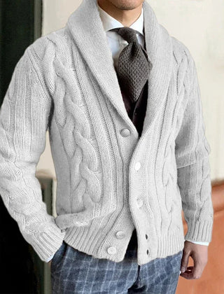 Men's Knitted Cardigan Regular Fit Long Sleeve Open Front Casual Layering