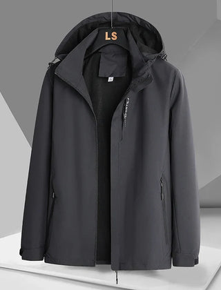 Men's Weatherproof Hooded Jacket Relaxed Fit Full-Zip Casual Outdoor