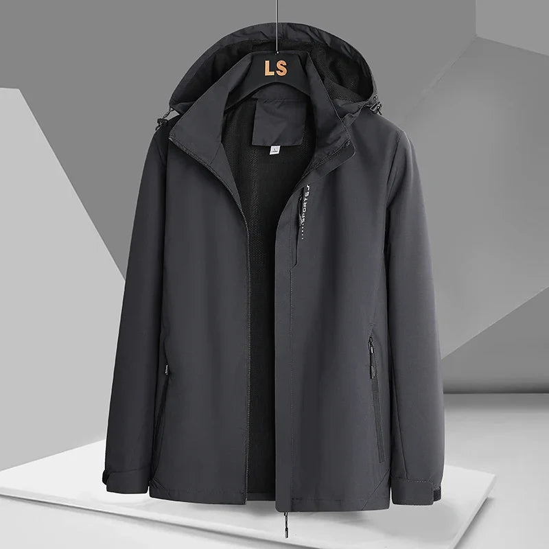 Men's Weatherproof Hooded Jacket Relaxed Fit Full-Zip Casual Outdoor