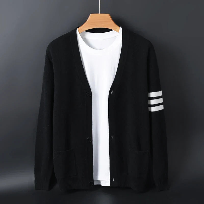Men's Cardigan Sweater Open Front Relaxed Fit Cozy Layering