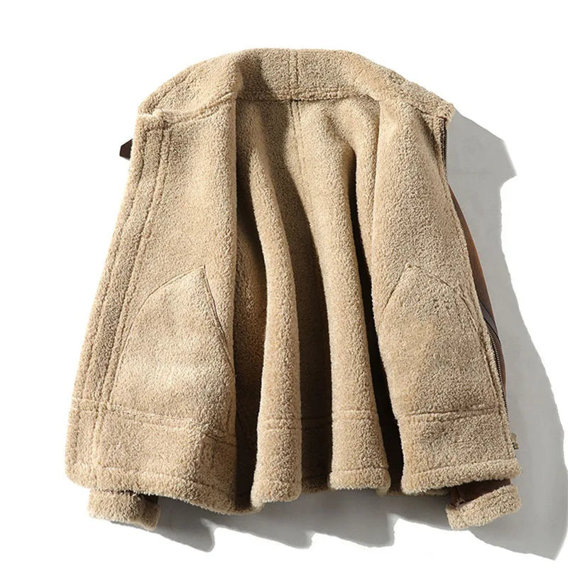 Men's Aviator Jacket Classic Fit Zip Front Stylish Casual Everyday Wear