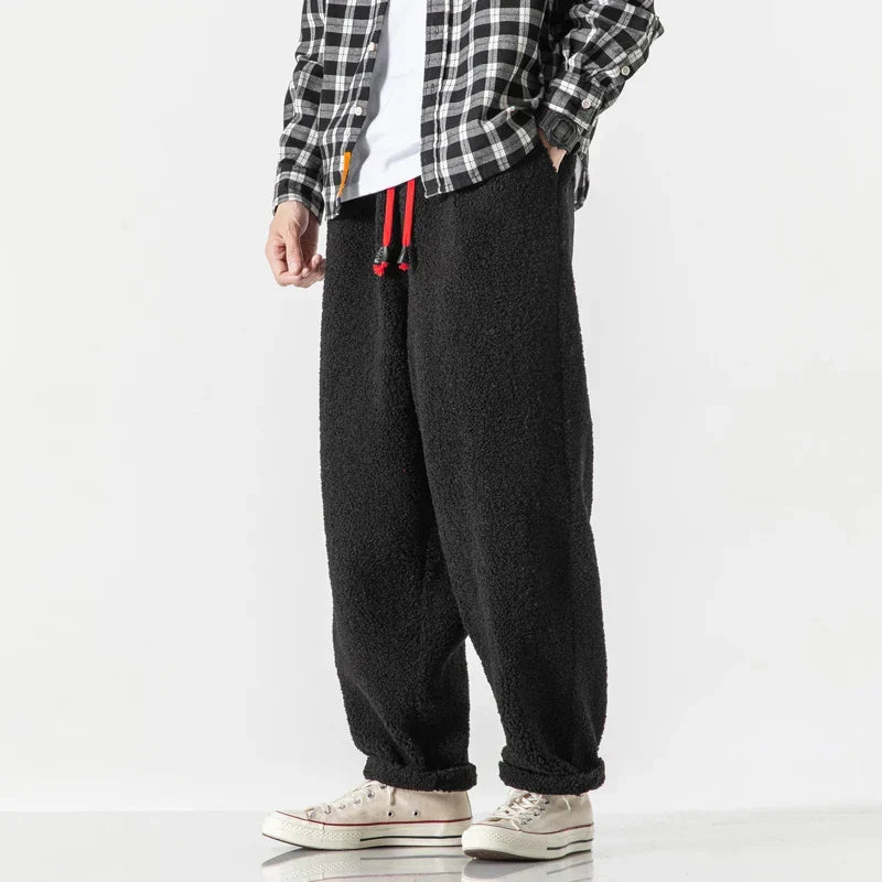 Men's Fleece Lounge Pants Relaxed Fit Drawstring Casual Everyday Wear