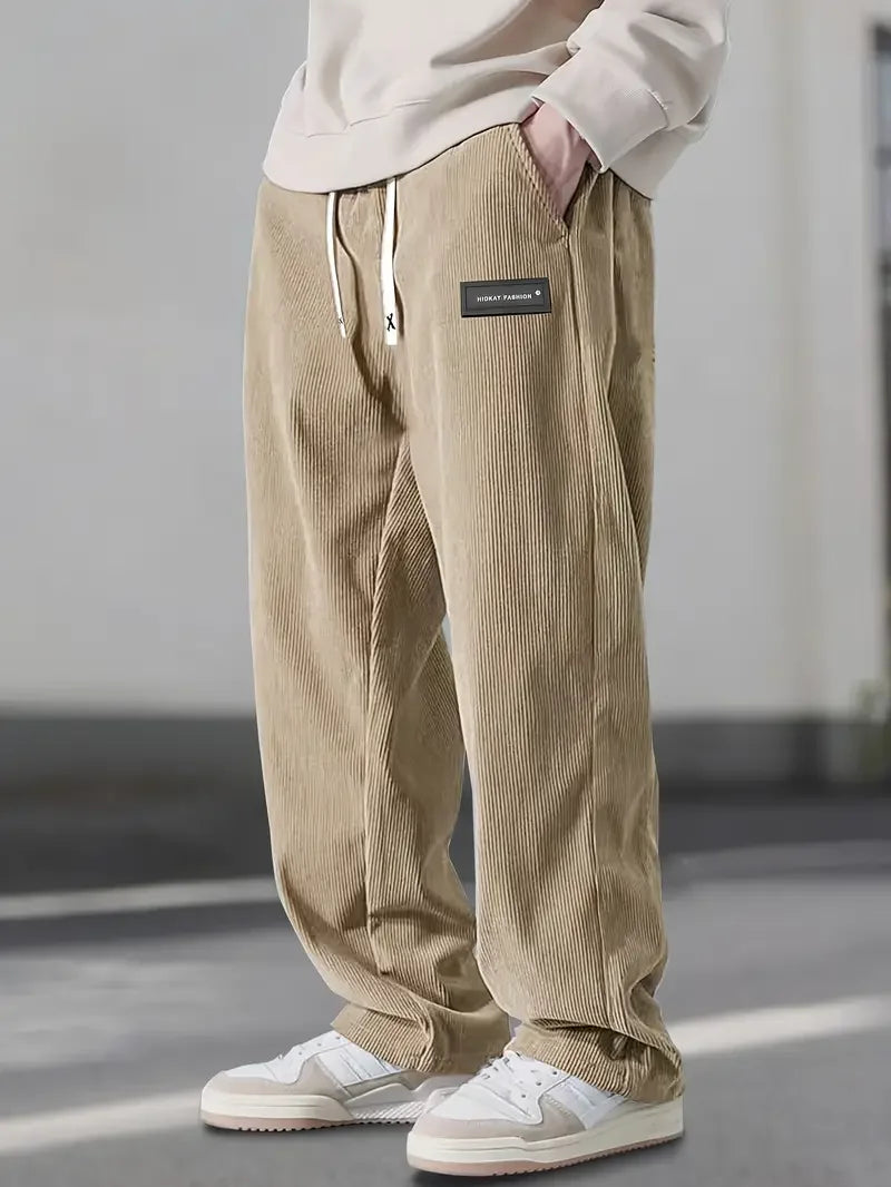 Men's Casual Corduroy Pants Relaxed Fit Everyday Versatile