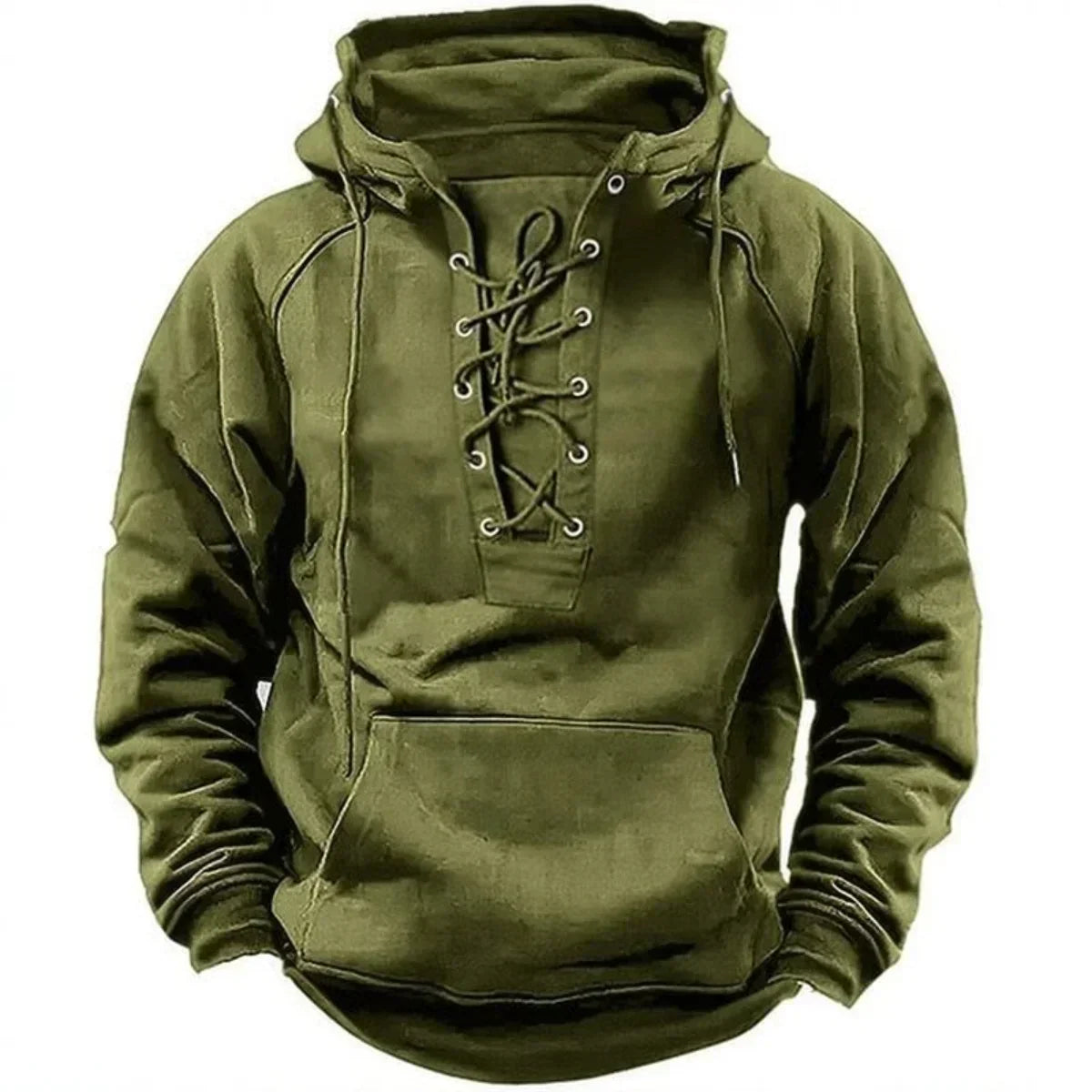 Men's Retro Outdoor Hoodie Relaxed Fit Long Sleeve Pullover Casual Adventure