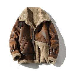 Men's Aviator Jacket Classic Fit Zip Front Stylish Casual Everyday Wear