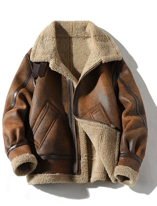 Men's Aviator Jacket Classic Fit Zip Front Stylish Casual Everyday Wear