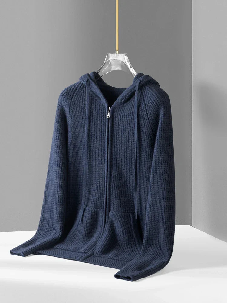 Men's Casual Zip-Up Hoodie Relaxed Fit Long Sleeve Everyday Layering